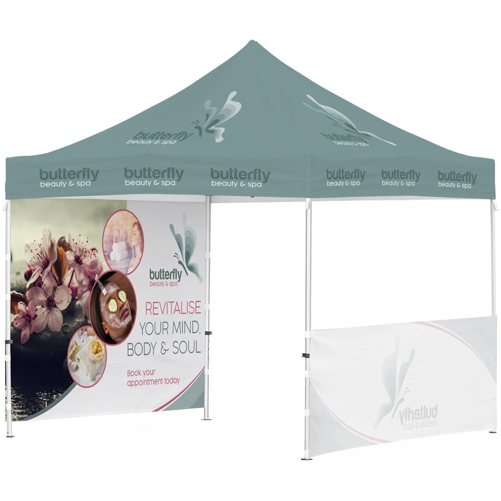 Ovation Sublimated Gazebo 3m X 3m - 1 Half-Wall Skin - 1 Full-Wall Skin 3