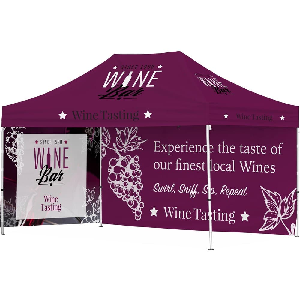 Ovation Sublimated Gazebo 4.5m X 3m - 1 Long Full-Wall Skin - 1 Short Full-Wall Skin 1