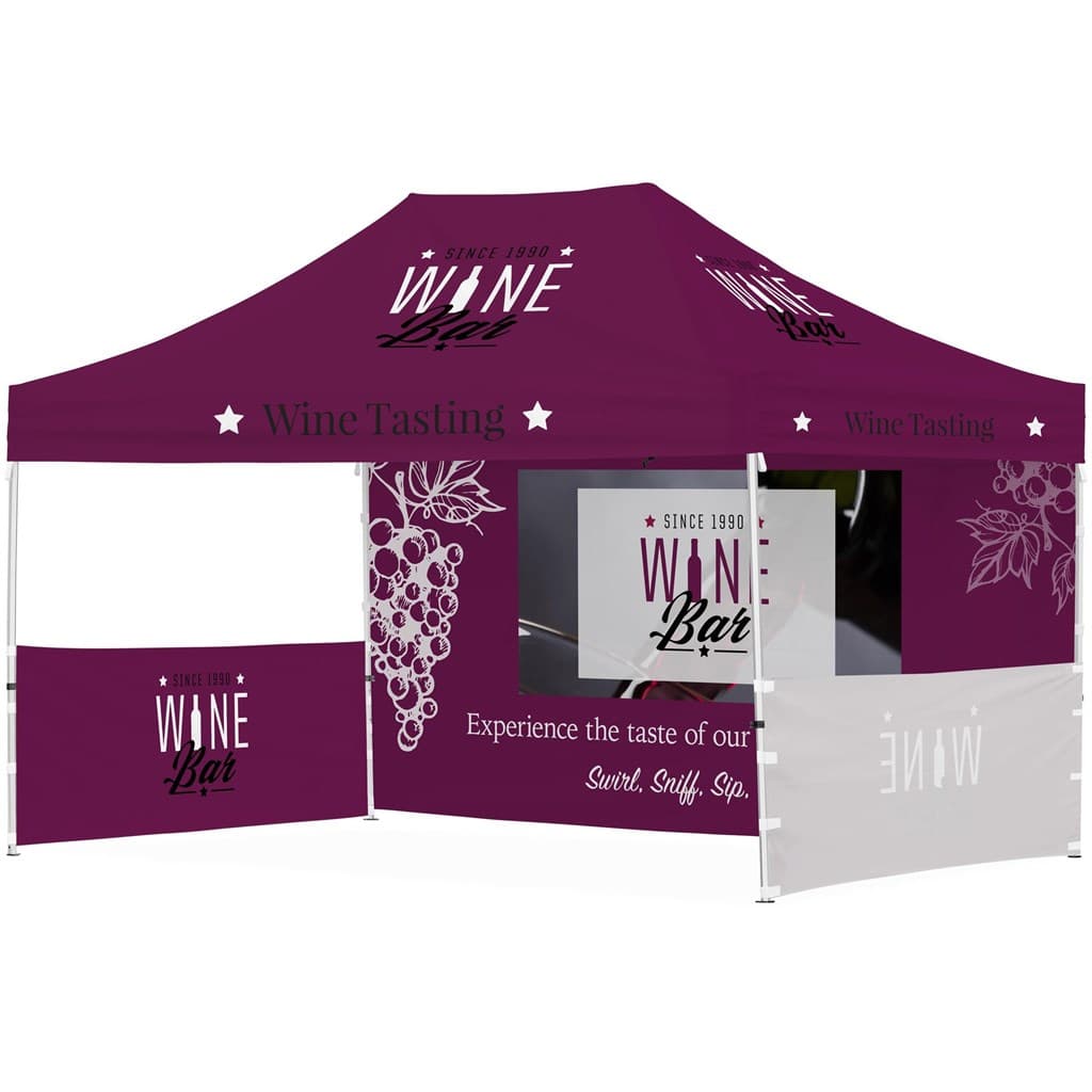 Ovation Sublimated Gazebo 4.5m X 3m - 1 Long Full-Wall Skin - 2 Short Half-Wall Skins 1