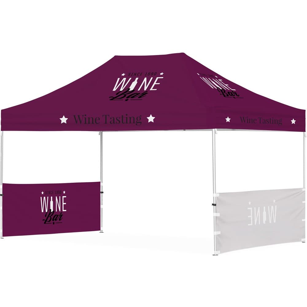 Ovation Sublimated Gazebo 4.5m X 3m - 2 Short Half-Wall Skins 1