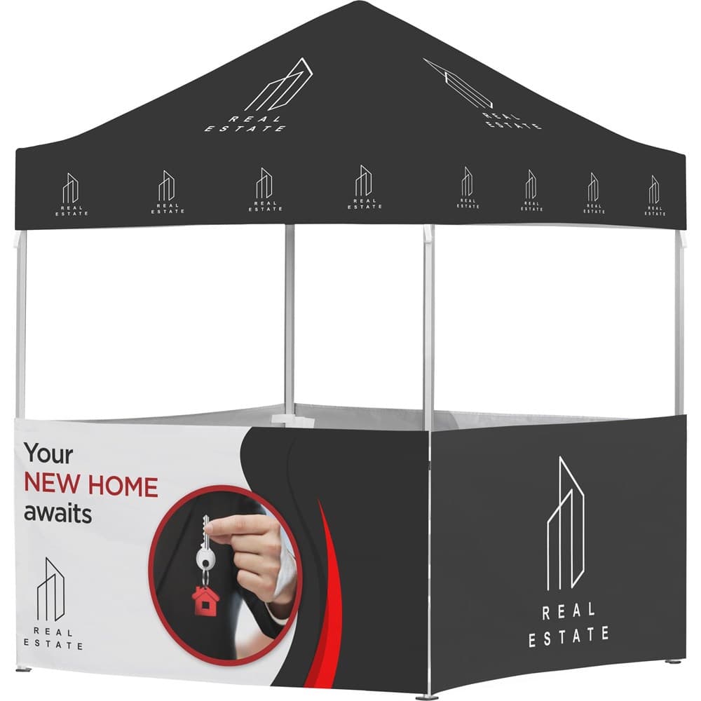 Ovation Sublimated Gazebo 2m X 2m Petite Frame - 4 Half-Wall Skins 1