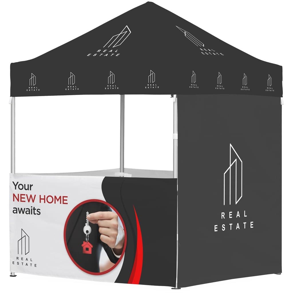 Ovation Sublimated Gazebo 2m X 2m Petite Frame - 3 Half-Wall Skins - 1 Full Wall Skin 9