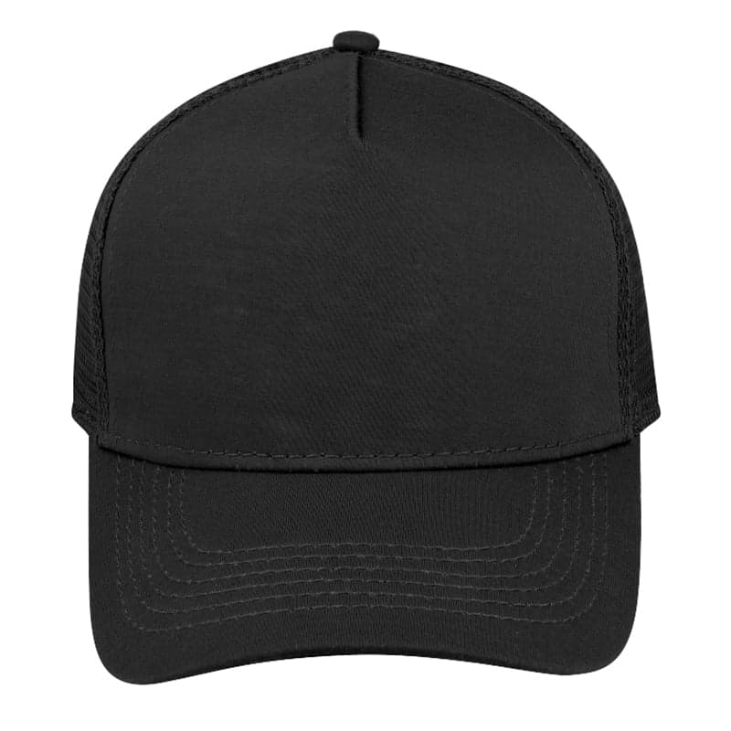 Jersey Trucker Cap - Charcoal Melange/Black 1