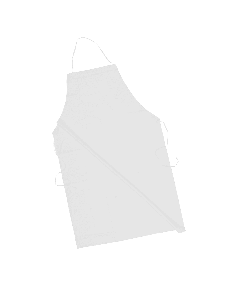White PVC Butchers Apron - White / As Supplied
