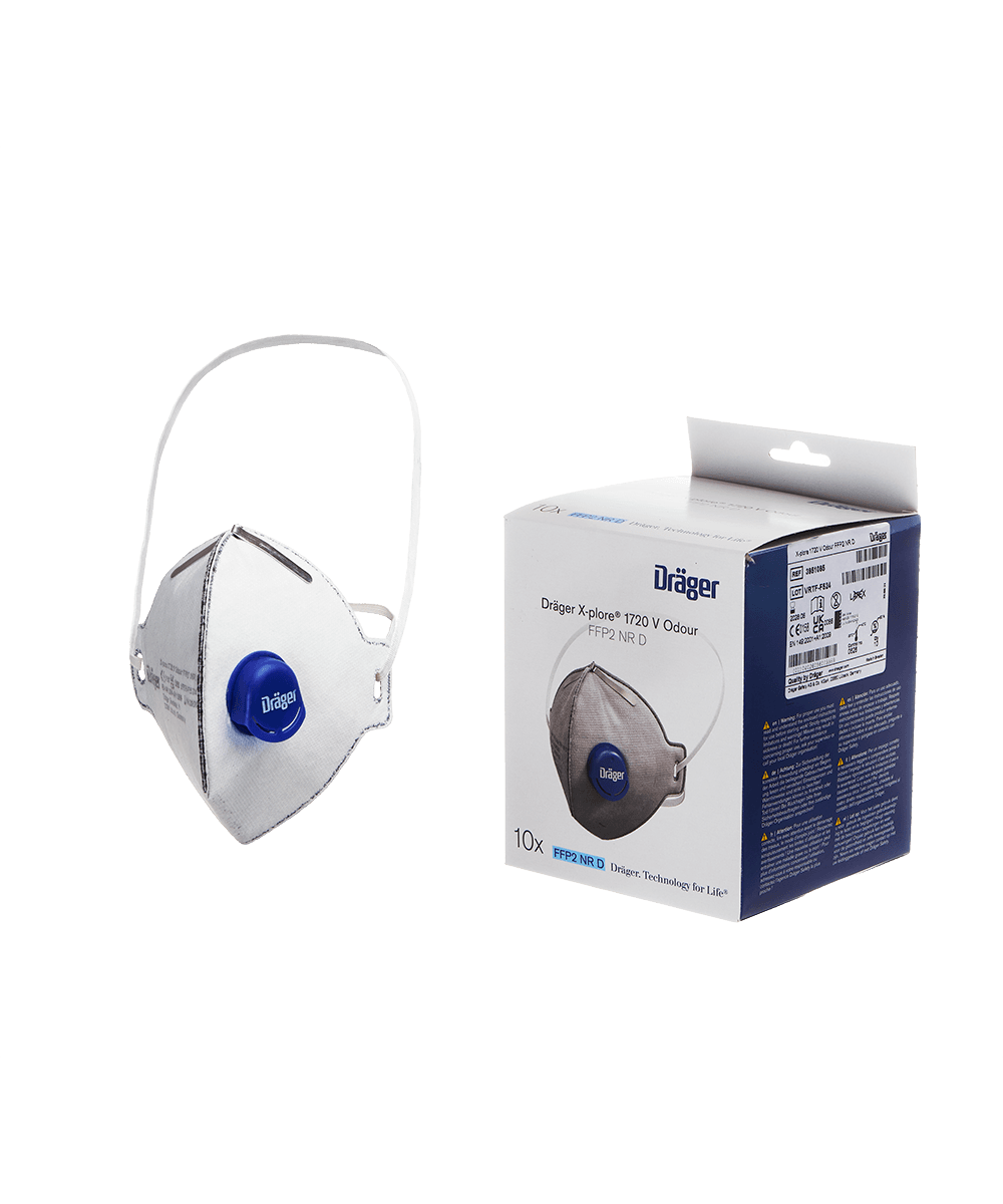 Dräger X-plore 1720 FFP2 D Mask with Valve - White / As Supplied