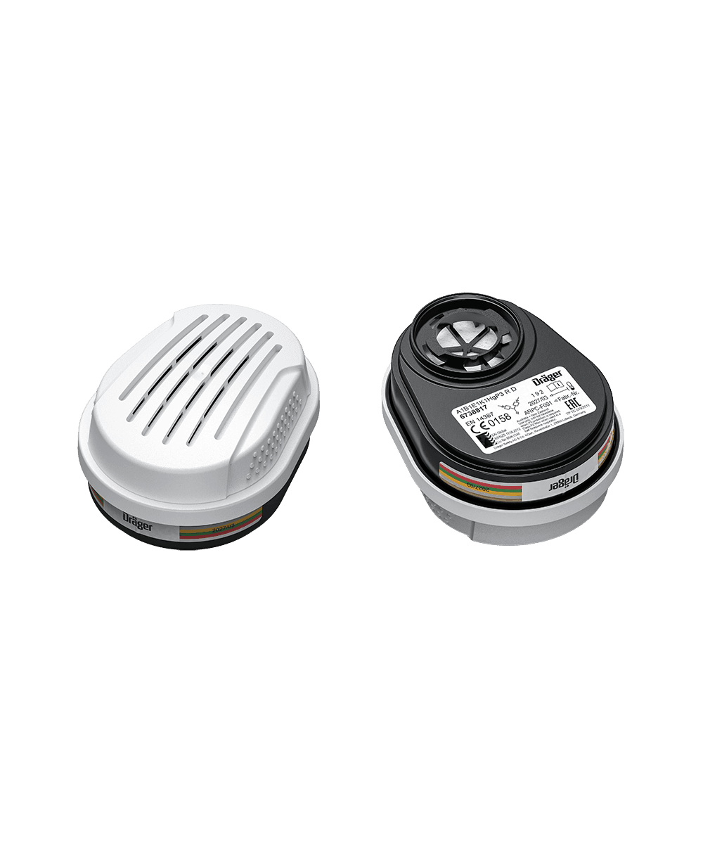 Drager X-plore Combi Bayonet Filter - Black & White / As Supplied