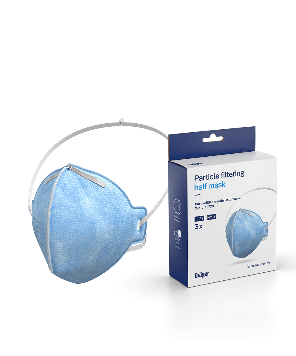 Dräger X-plore 1720 FFP2 D Mask - Blue / As Supplied