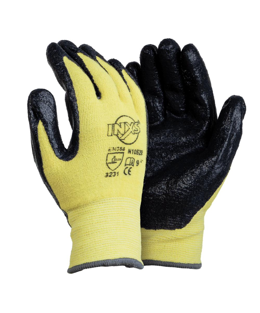 Kevlar liner Nitrile Coated Gloves - Yellow / As Supplied