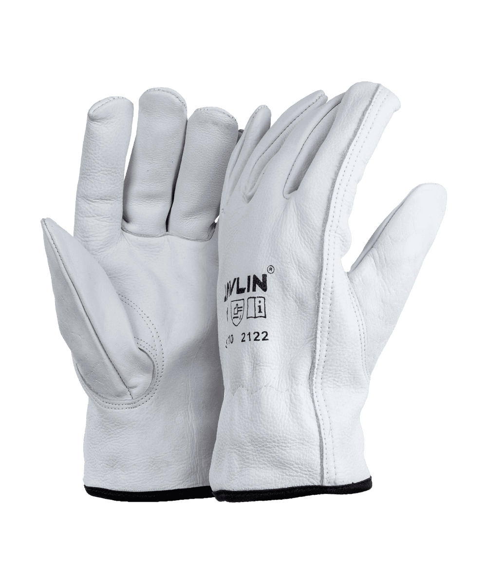 Full Grain White Cowhide Gloves - White / As Supplied