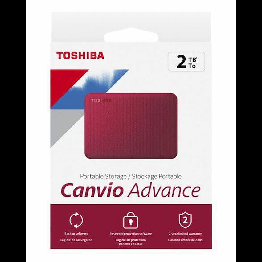 Toshiba Canvio Advance 2tb 2.5" USB 3.2 - Red - Red 3