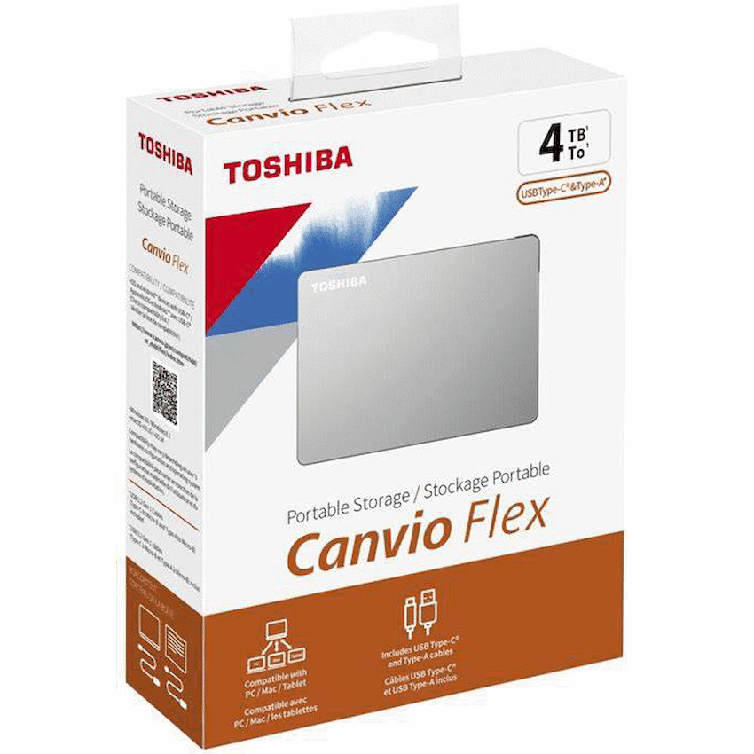Toshiba Canvio Flex 4TB Silver 2.5" 6