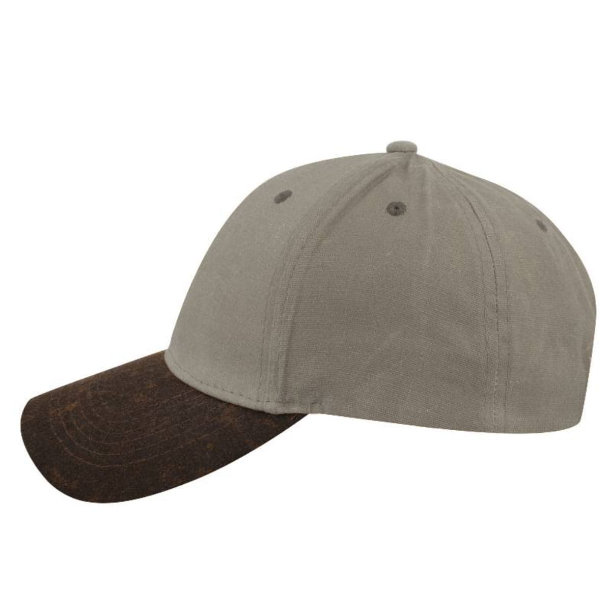 Two-Tone Waxed Oilskin 6 Panel - Olive/Brown 11