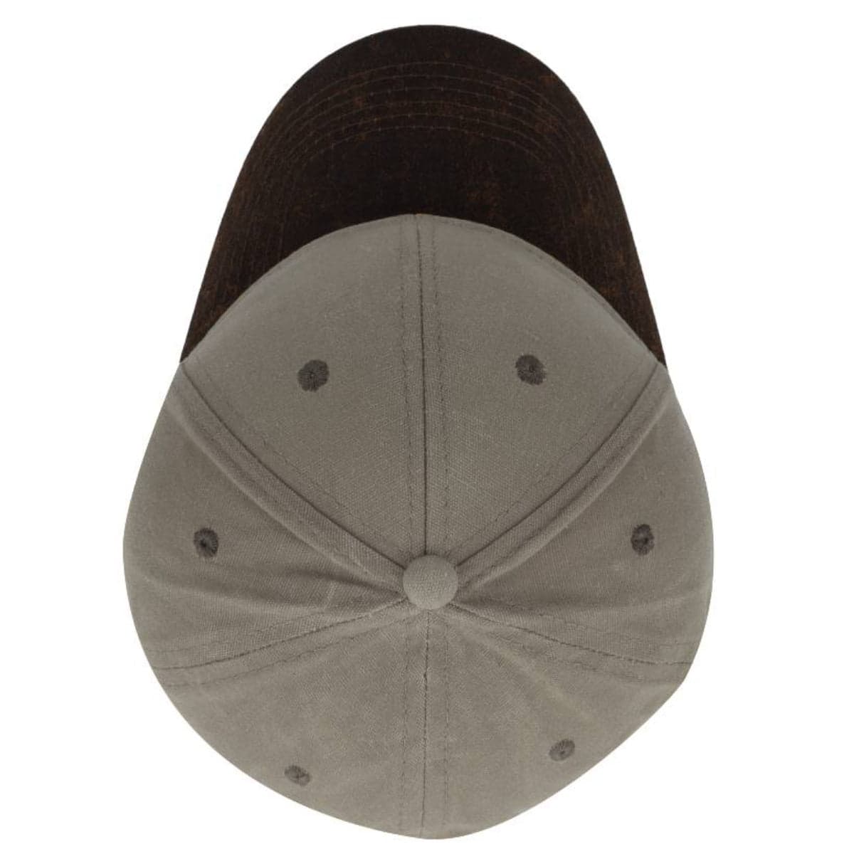 Two-Tone Waxed Oilskin 6 Panel - Olive/Brown 14