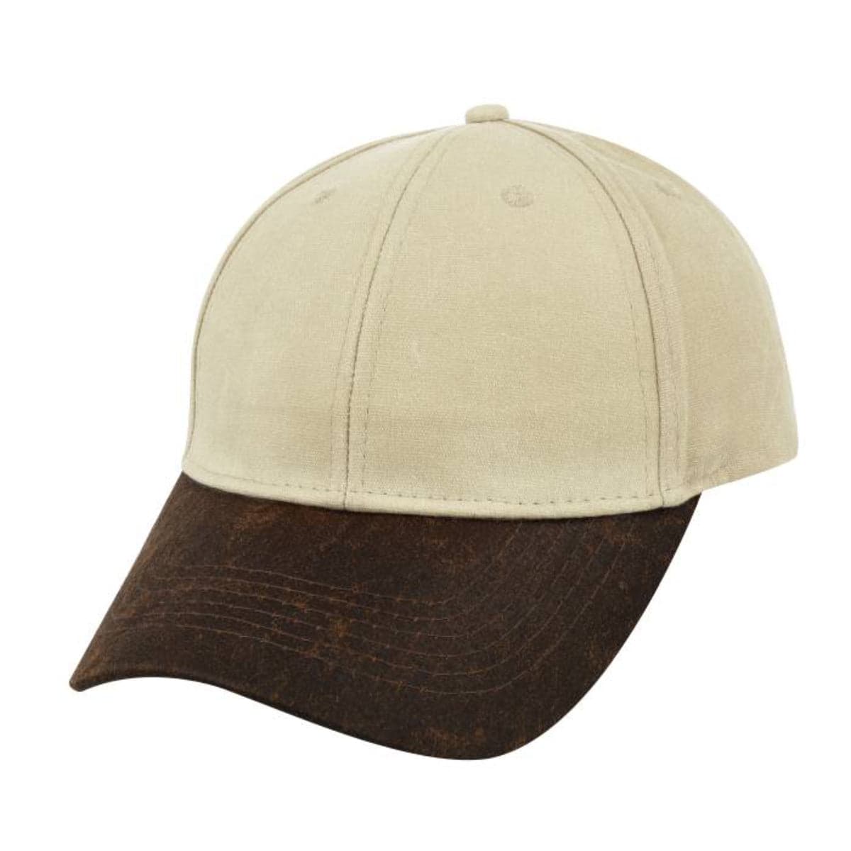 Two-Tone Waxed Oilskin 6 Panel - Olive/Brown 31