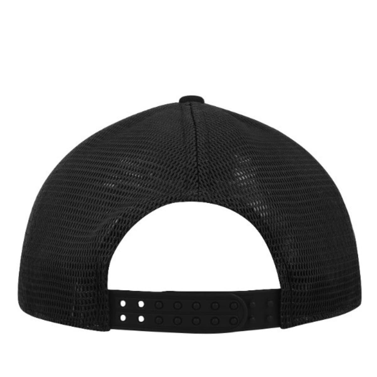 Polycotton 6 Panel Trucker - Black/Black 3