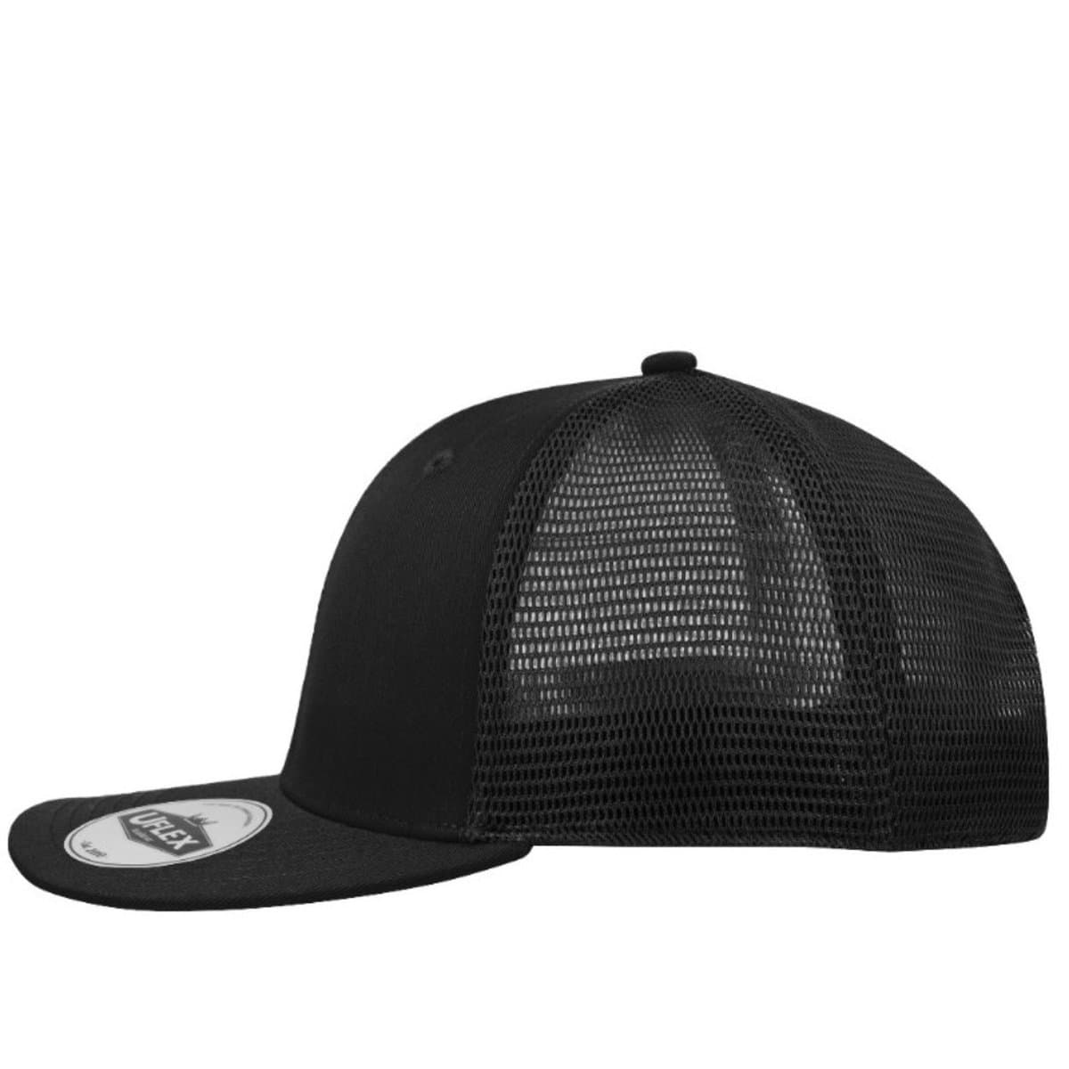 Polycotton 6 Panel Trucker - Black/Black 5