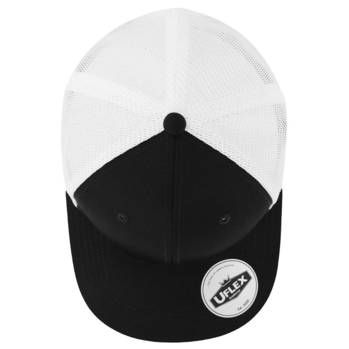 Polycotton 6 Panel Trucker - Black/Black 14