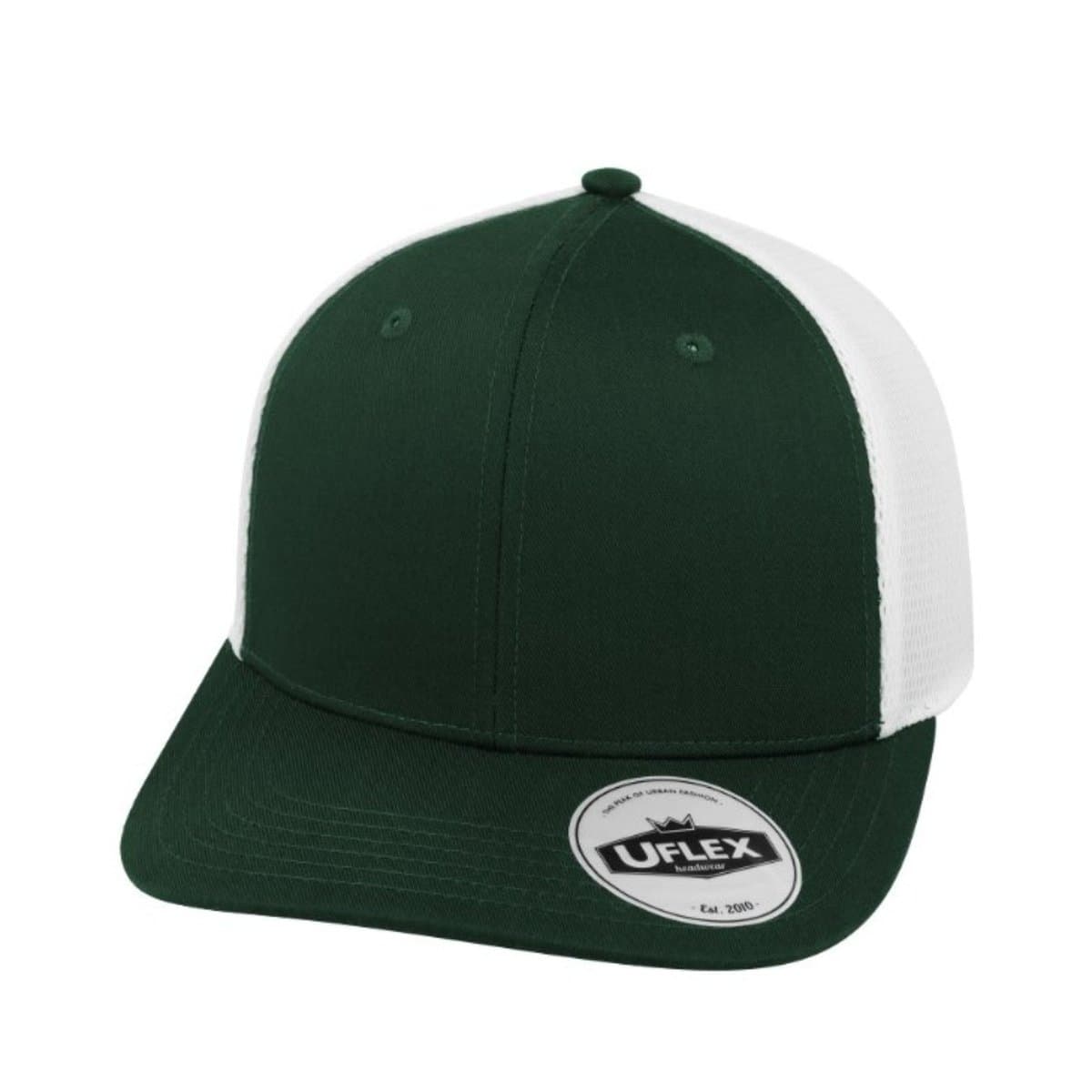 Polycotton 6 Panel Trucker - Black/Black 19