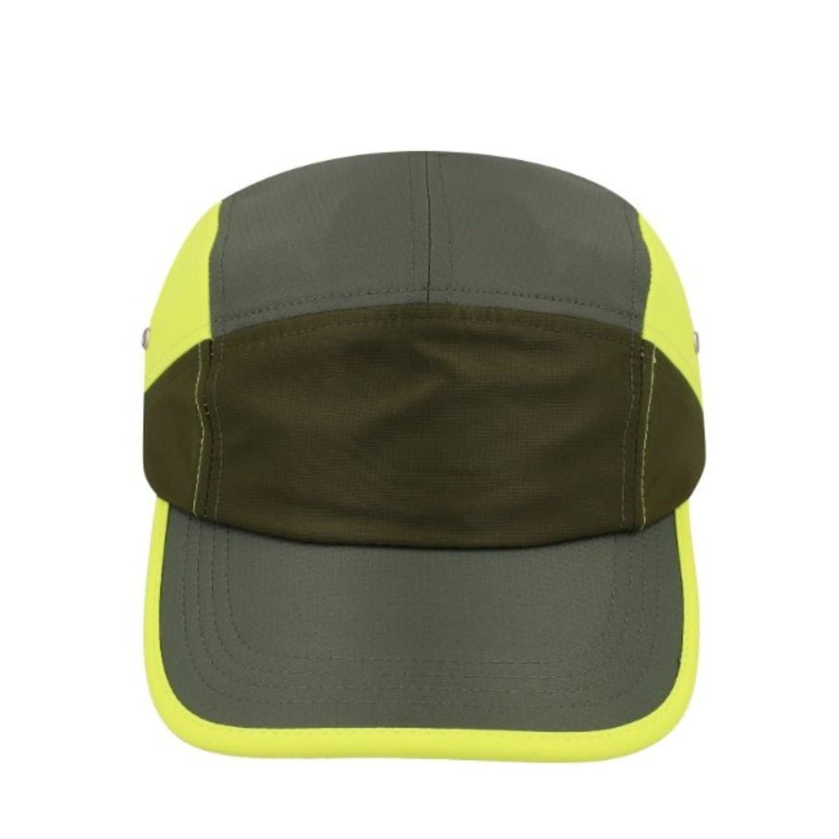Colour Block Horizon Cap - Fatigue/Olive/Lime 4