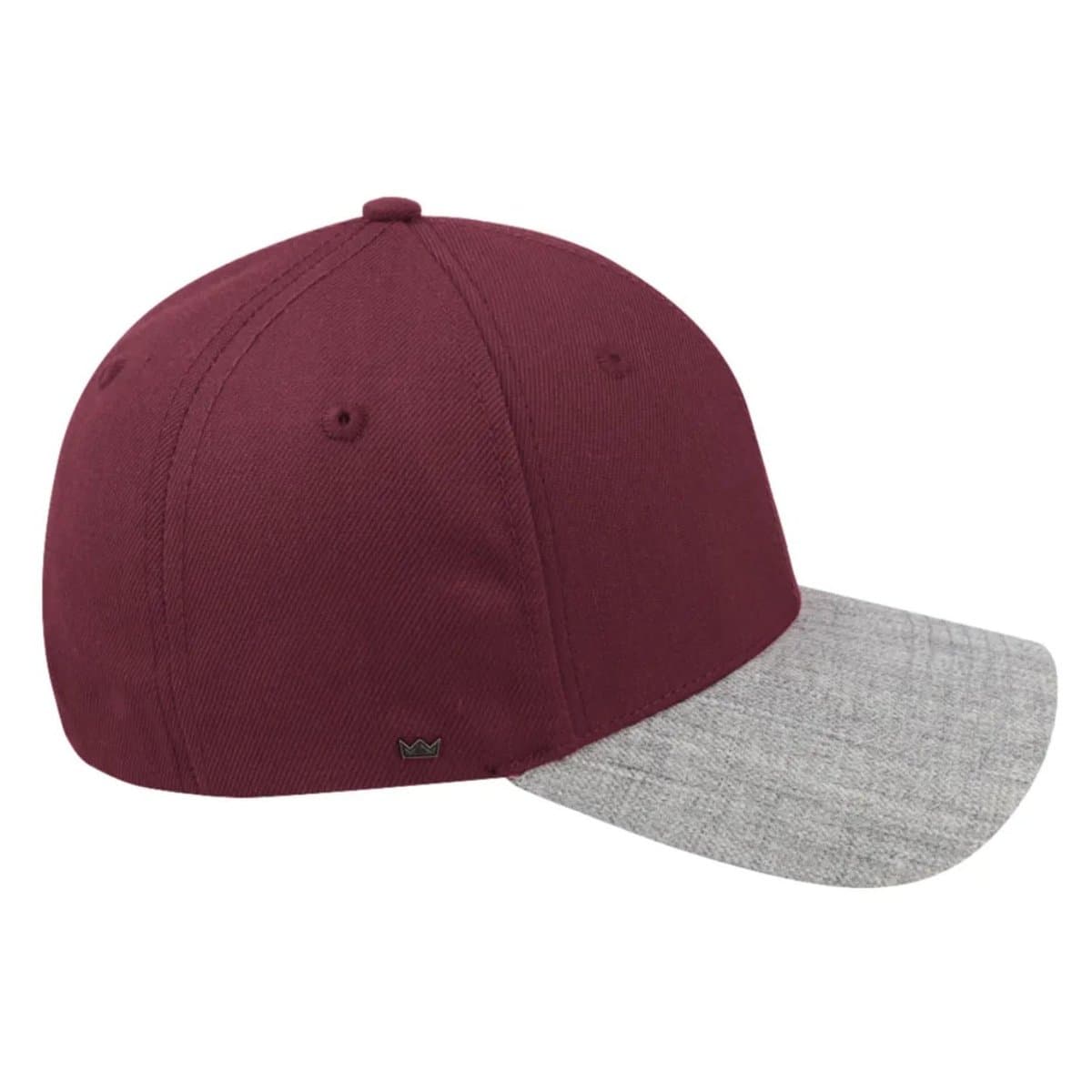 Uflex 6P Curved Peak Snapback - Burgundy Grey / Standard Size 30