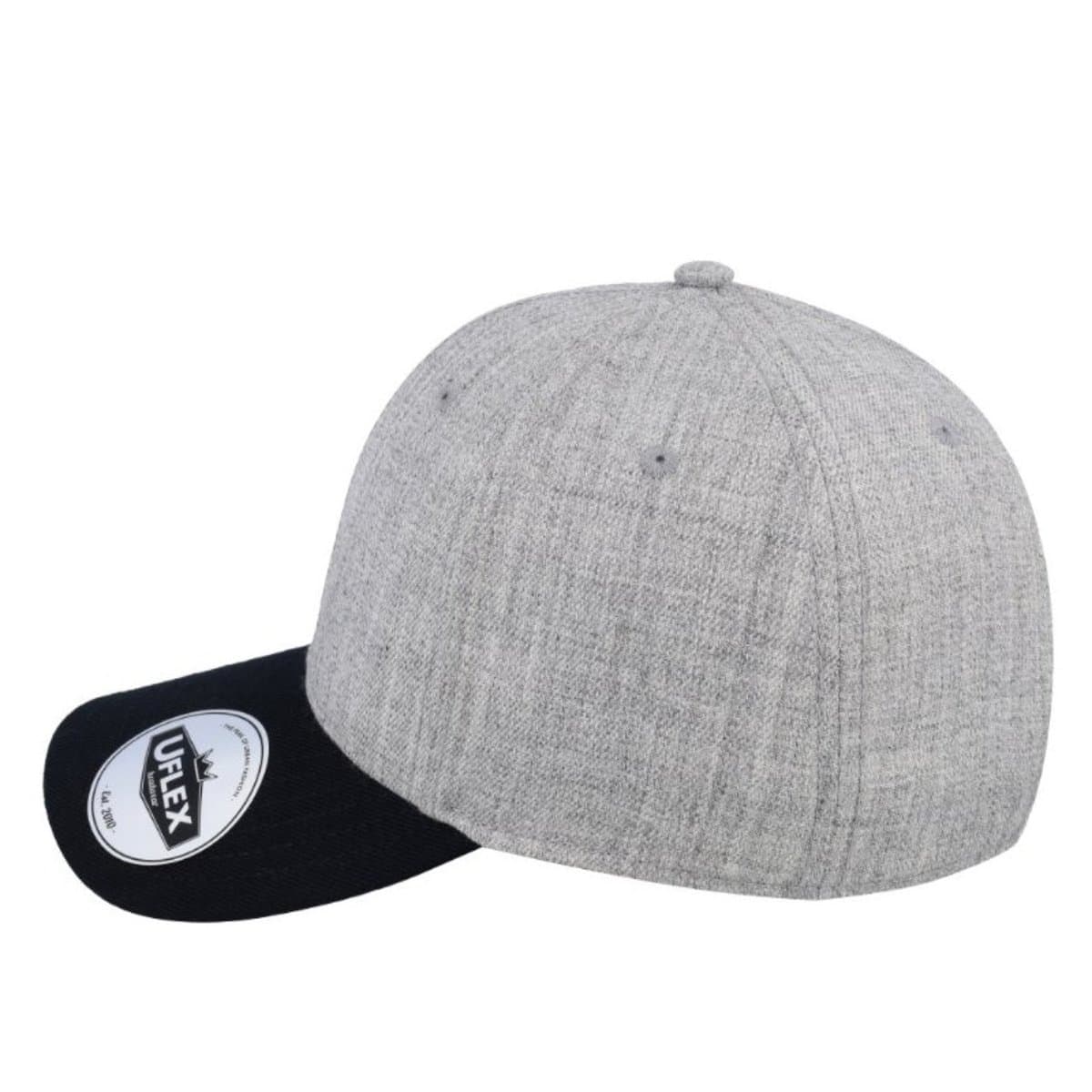 Uflex 6P Curved Peak Snapback - Burgundy Grey / Standard Size 53