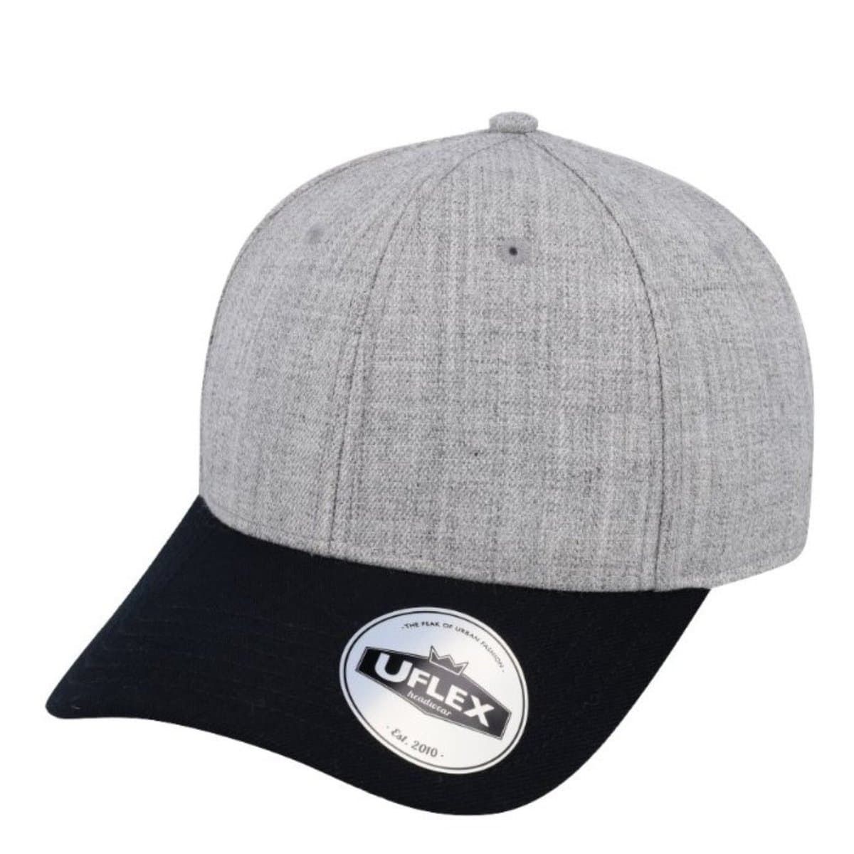 Uflex 6P Curved Peak Snapback - Burgundy Grey / Standard Size 55