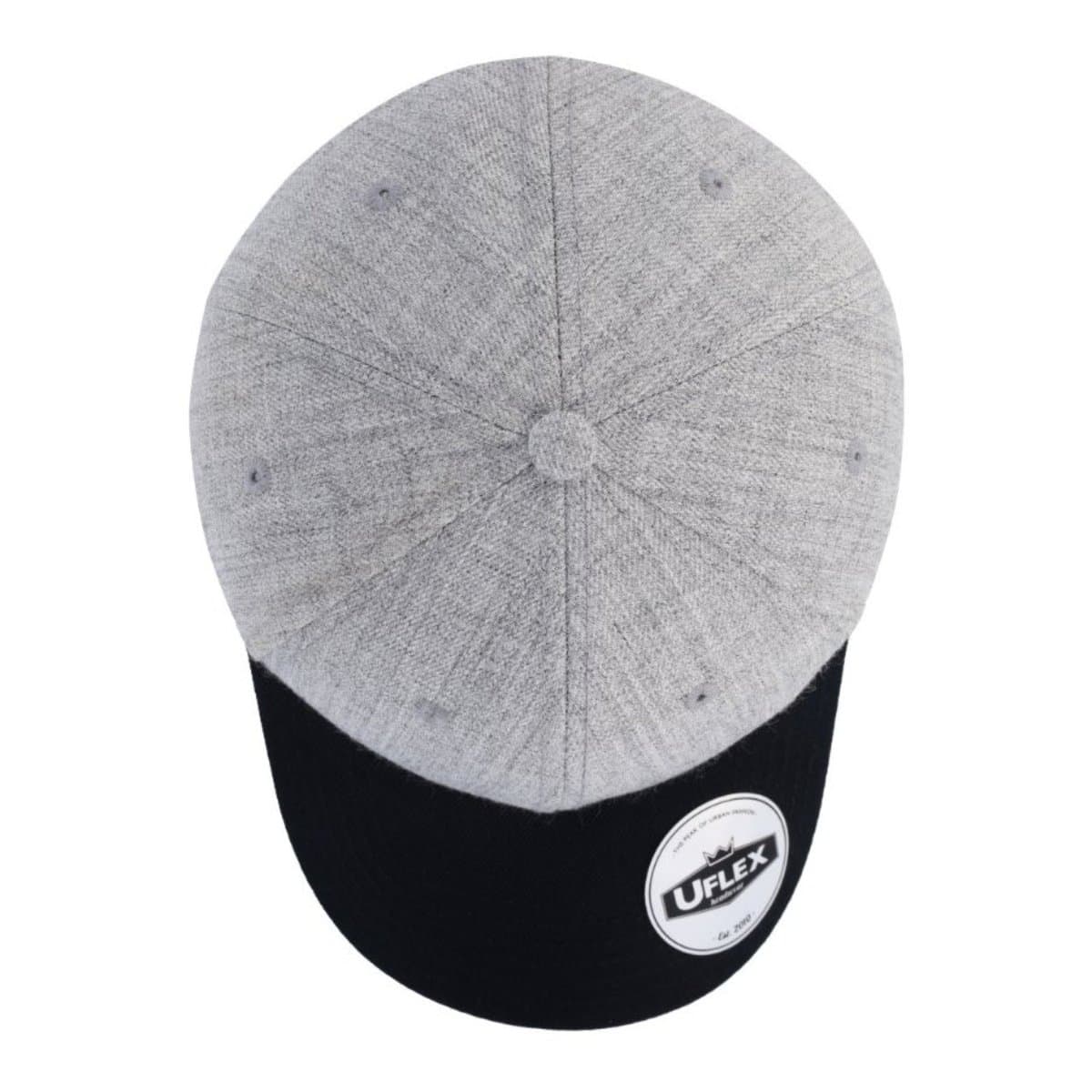 Uflex 6P Curved Peak Snapback - Burgundy Grey / Standard Size 56