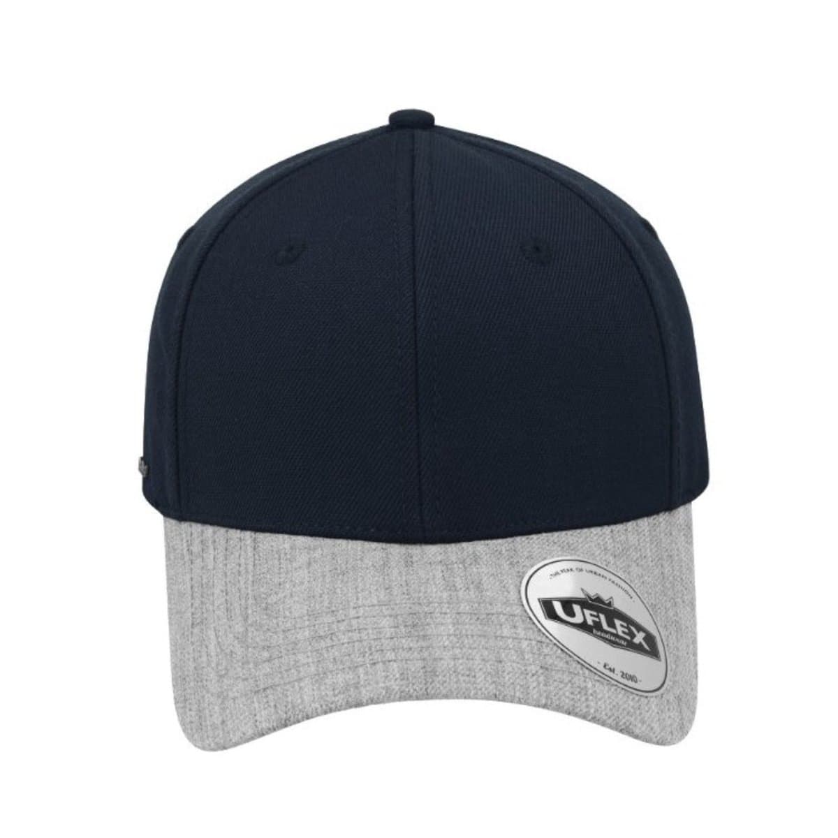 Uflex 6P Curved Peak Snapback - Burgundy Grey / Standard Size 64