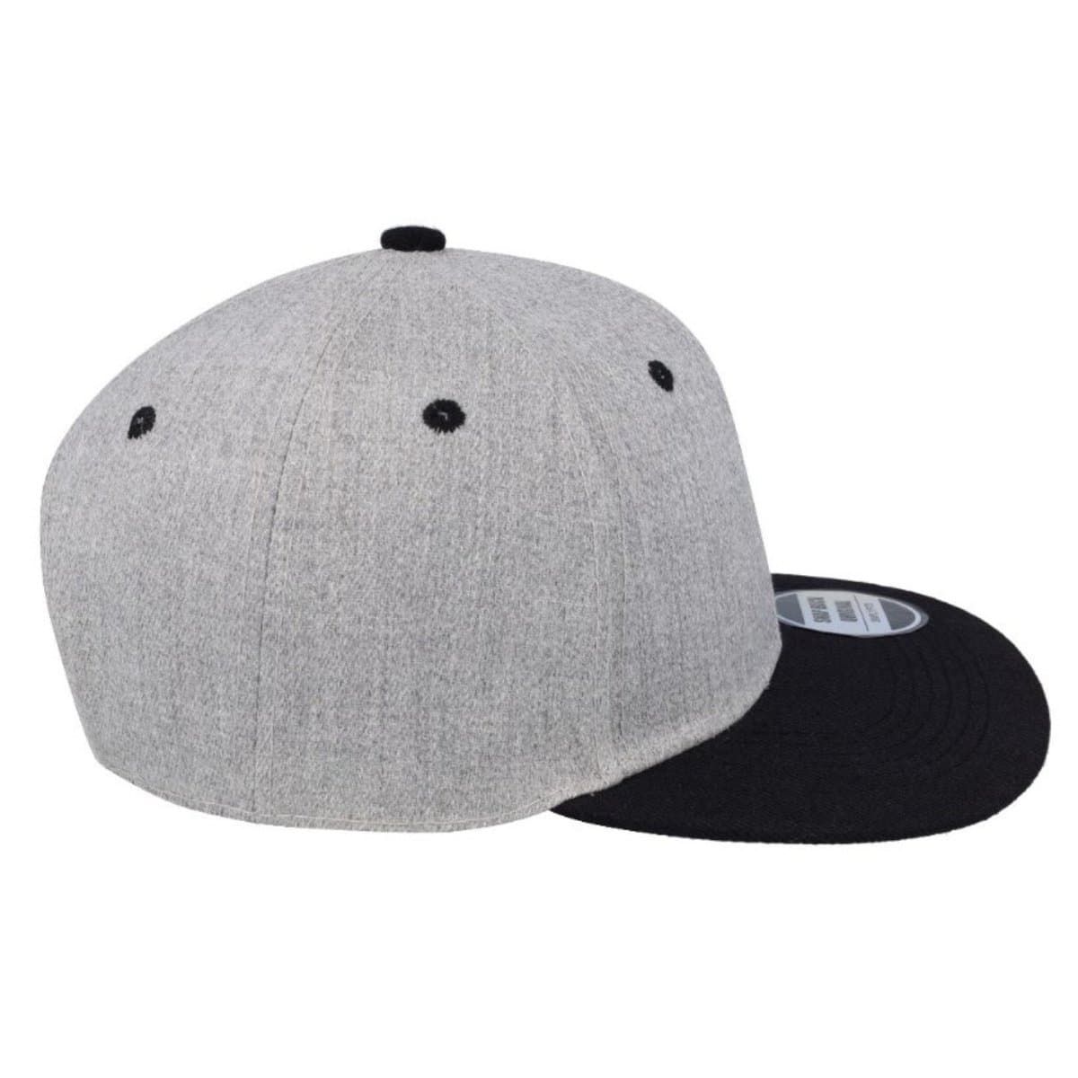 Snapback Two-Tone Cap - Grey Melange/Charcoal Melang 18