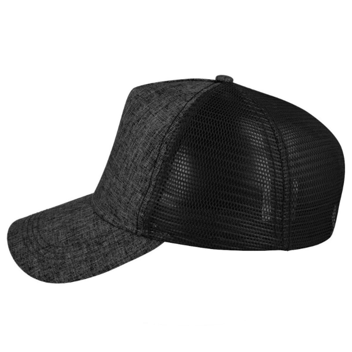5 Panel Summit Trucker Cap - Charcoal/Black 5