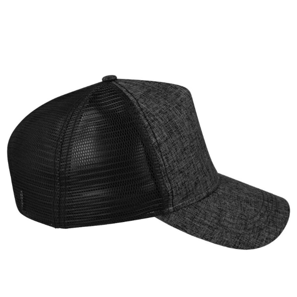 5 Panel Summit Trucker Cap - Charcoal/Black 6