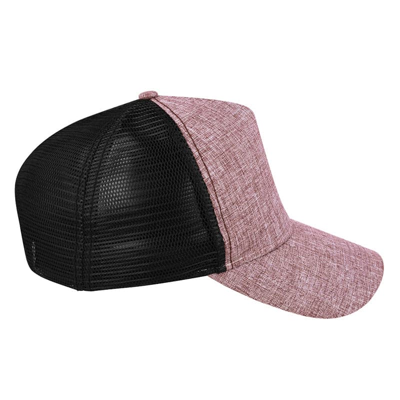 5 Panel Summit Trucker Cap - Charcoal/Black 12