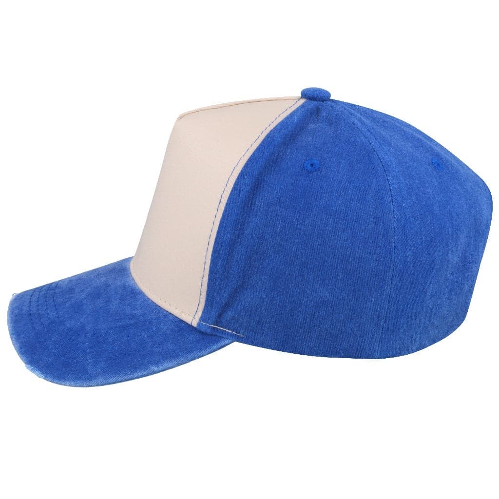 Pigment Washed 5 Panel Cap - Royal 53