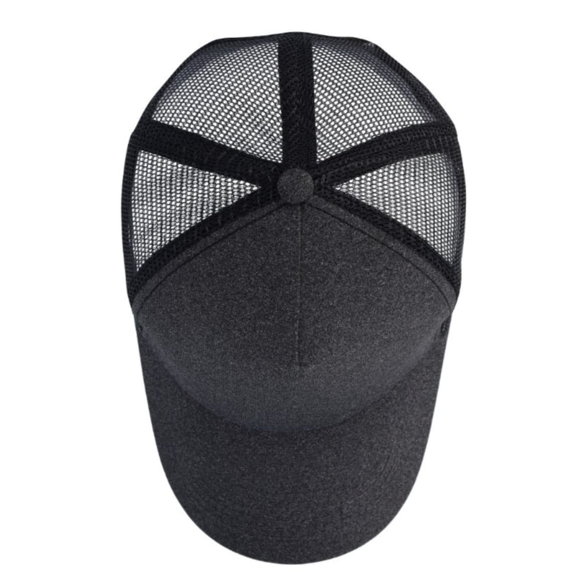 Jersey Trucker Cap - Charcoal Melange/Black 14