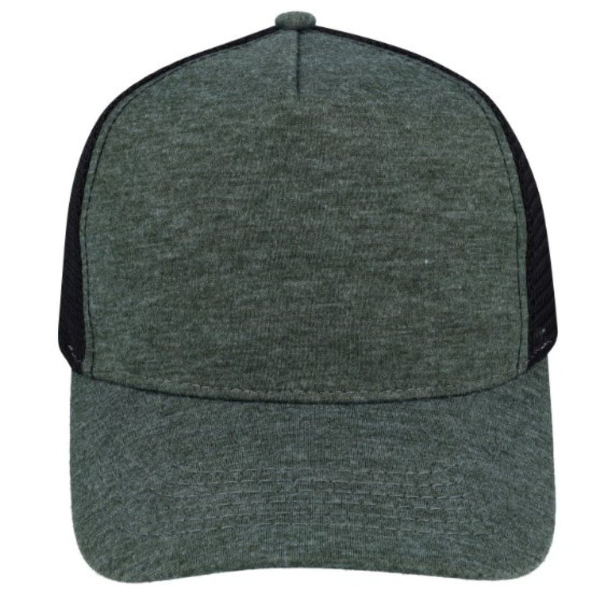 Jersey Trucker Cap - Charcoal Melange/Black 16