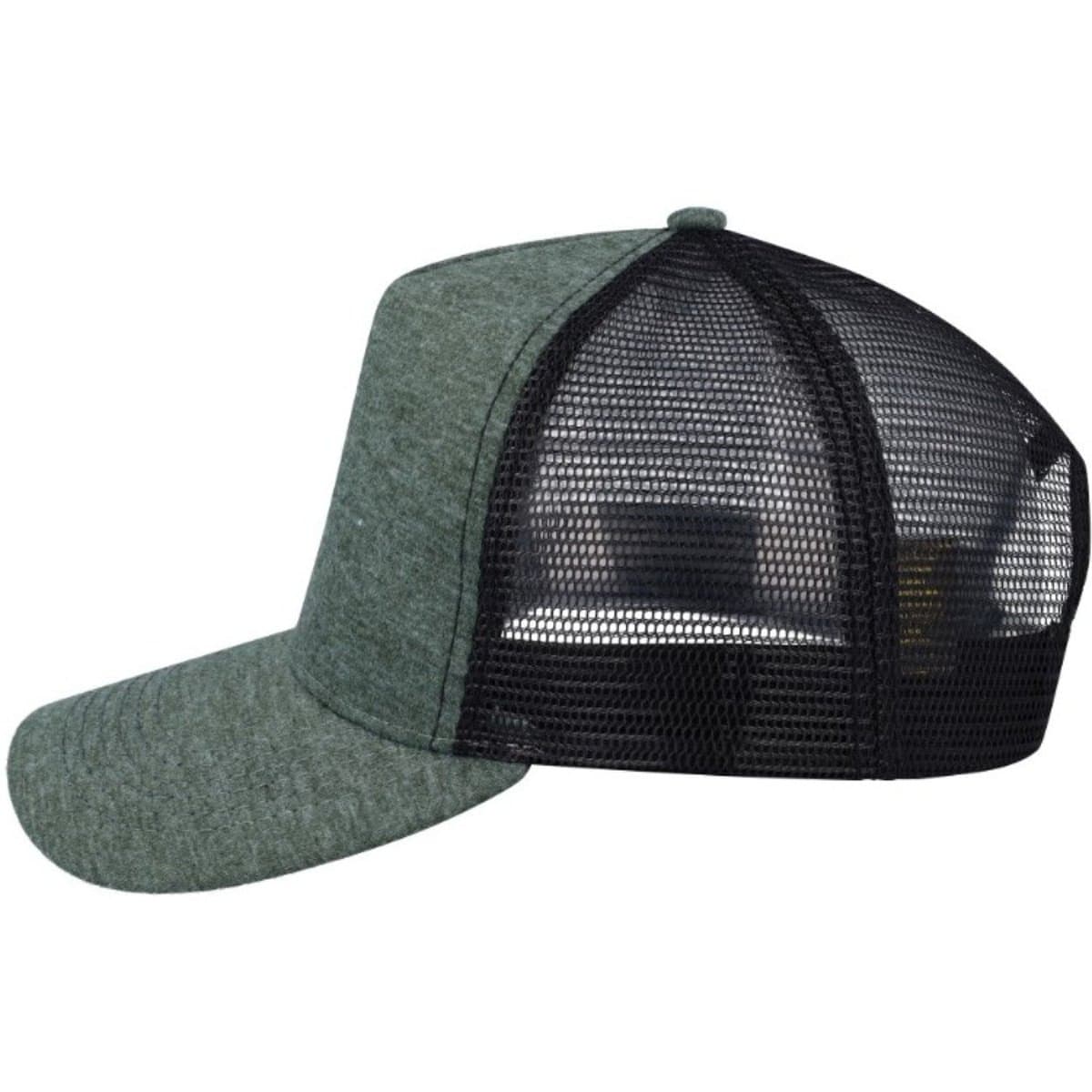 Jersey Trucker Cap - Charcoal Melange/Black 17