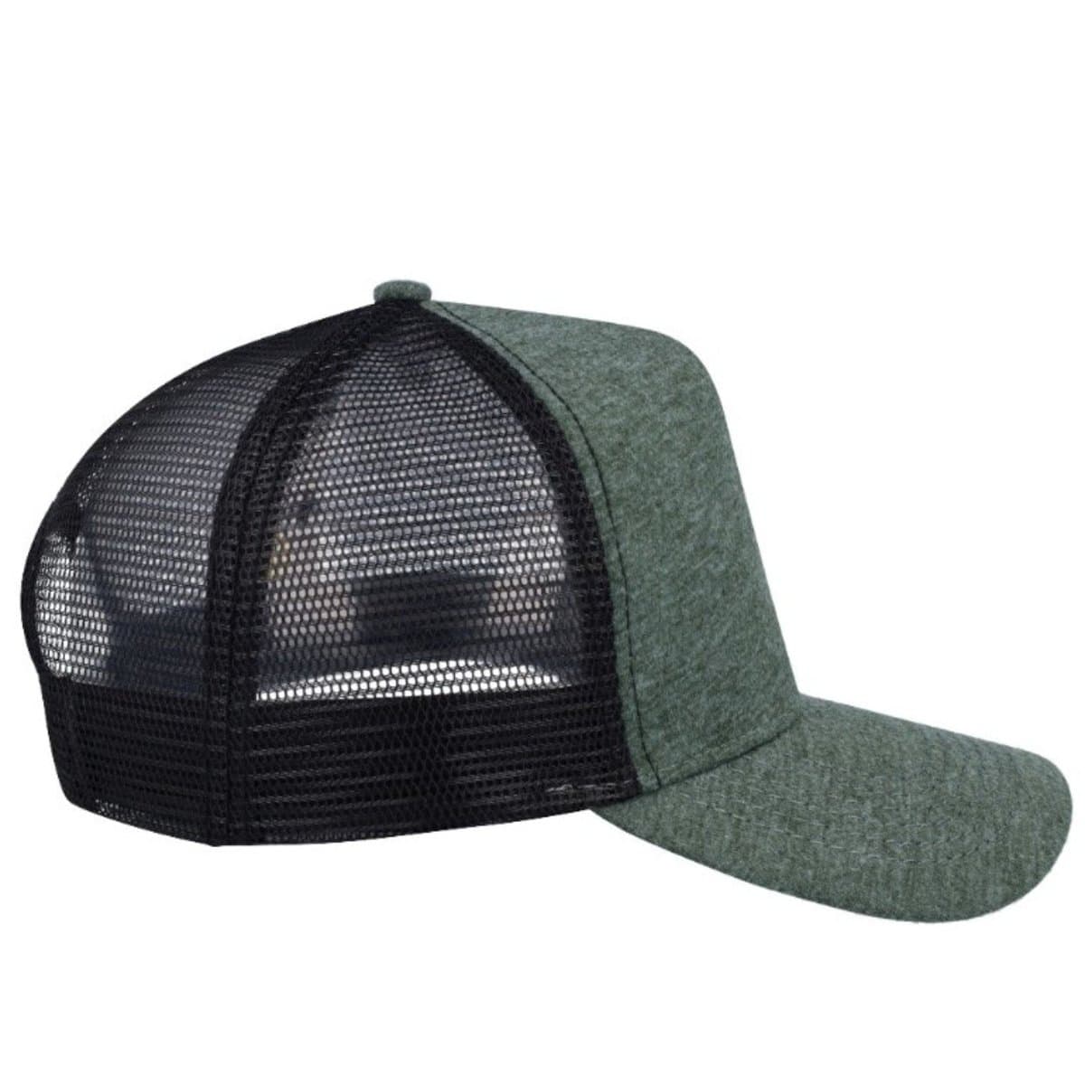 Jersey Trucker Cap - Charcoal Melange/Black 18