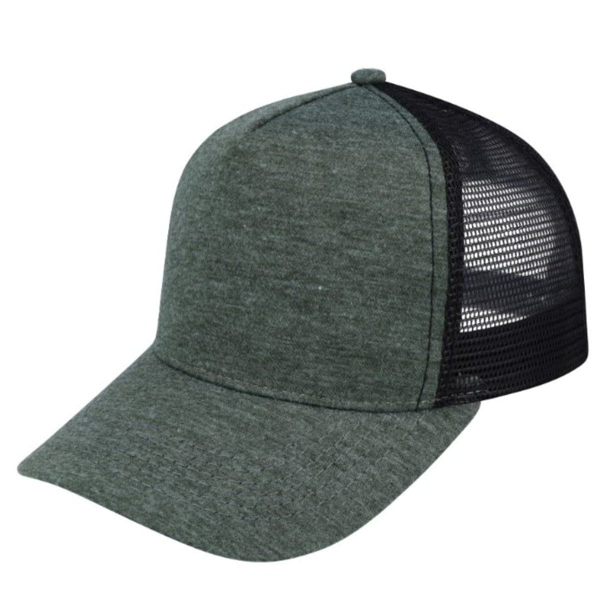Jersey Trucker Cap - Charcoal Melange/Black 19
