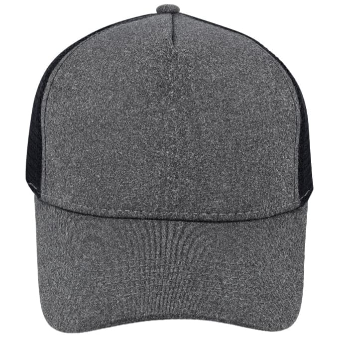 Jersey Trucker Cap - Charcoal Melange/Black 22