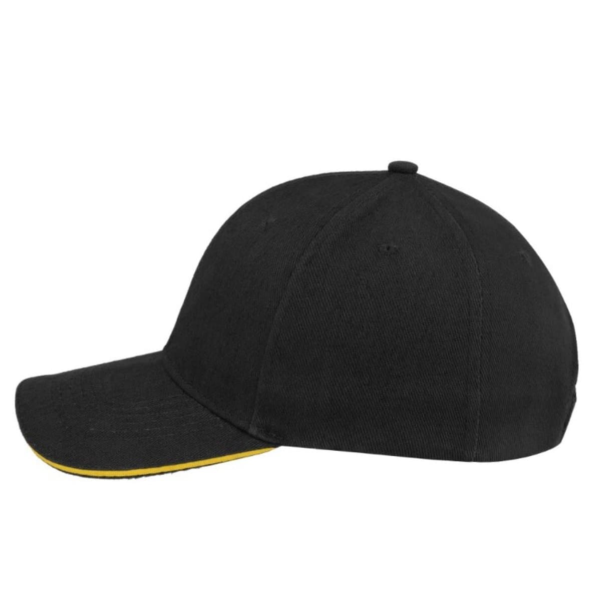 Sandwich Brushed Cotton Cap - White/Black 23