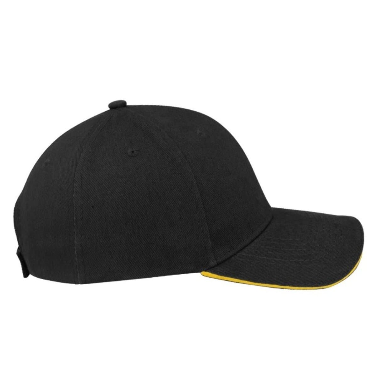 Sandwich Brushed Cotton Cap - White/Black 24