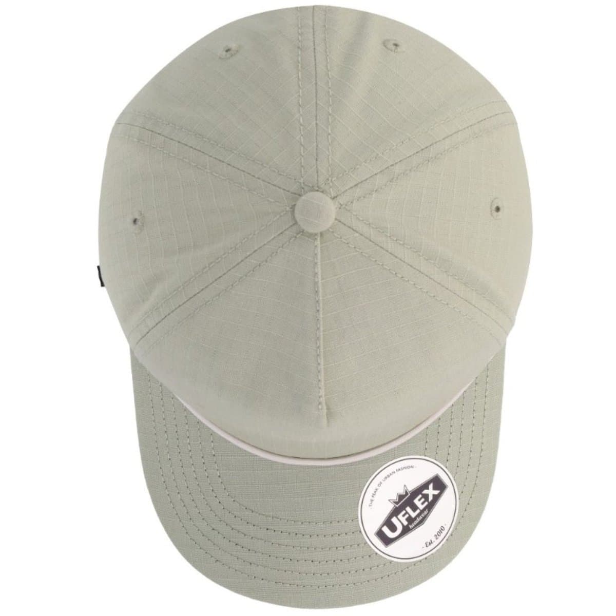 5 Panel Ripstop Dad Cap - Light Green/White 38