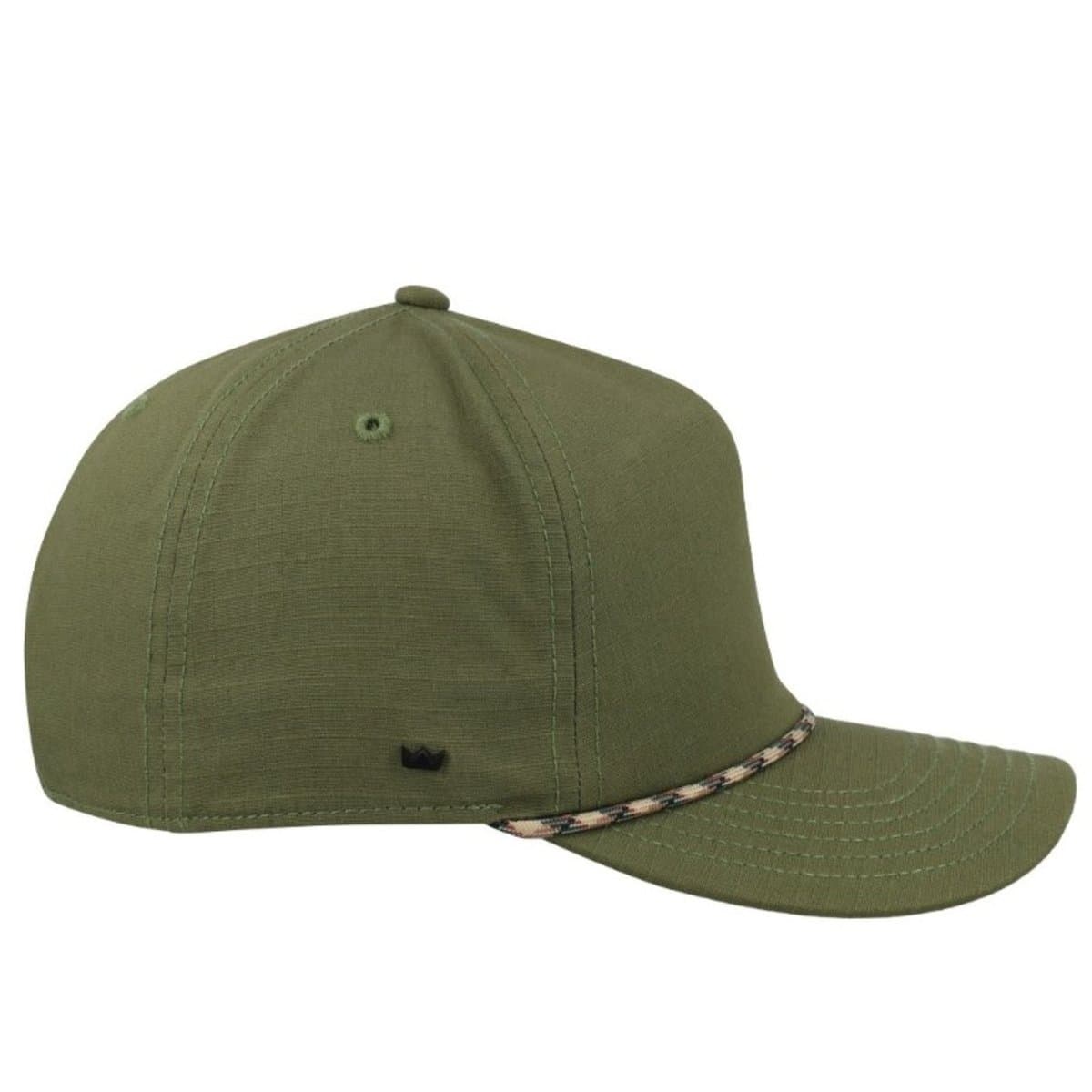 5 Panel Ripstop Dad Cap - Light Green/White 48