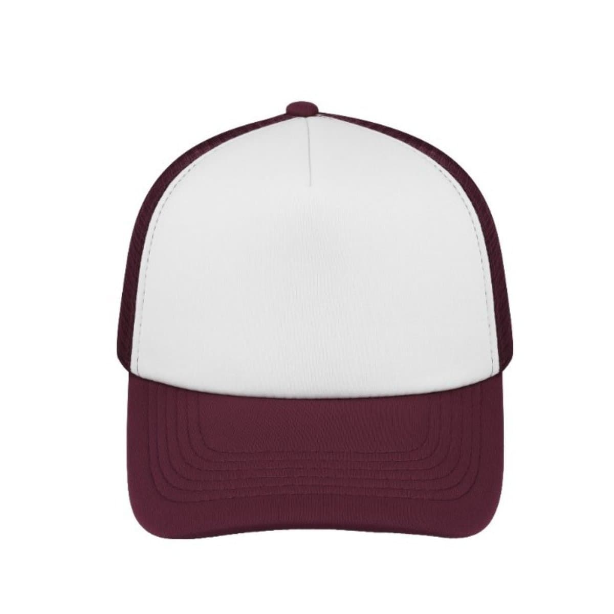 Curved Peak Foam Trucker Cap - Burgundy/Burgandy 16