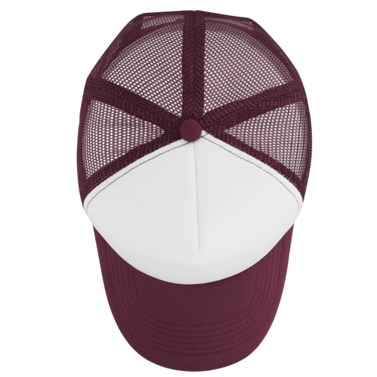 Curved Peak Foam Trucker Cap - White/Grey 20