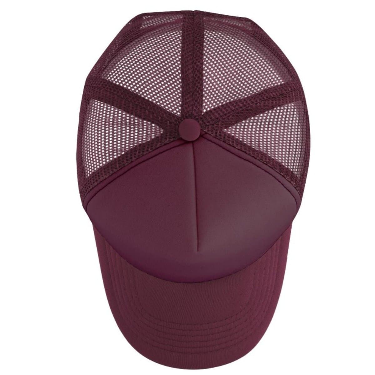 Curved Peak Foam Trucker Cap - Burgundy/Burgandy 26