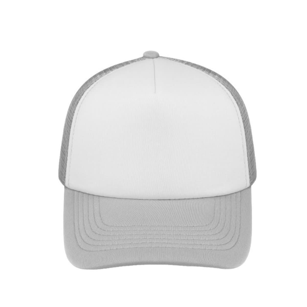 Curved Peak Foam Trucker Cap - White/Grey 34