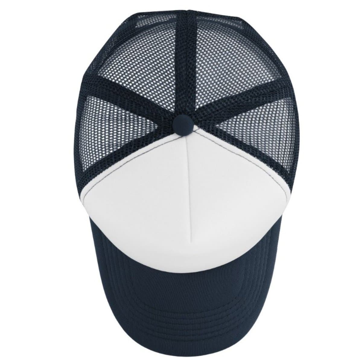 Curved Peak Foam Trucker Cap - White/Grey 44