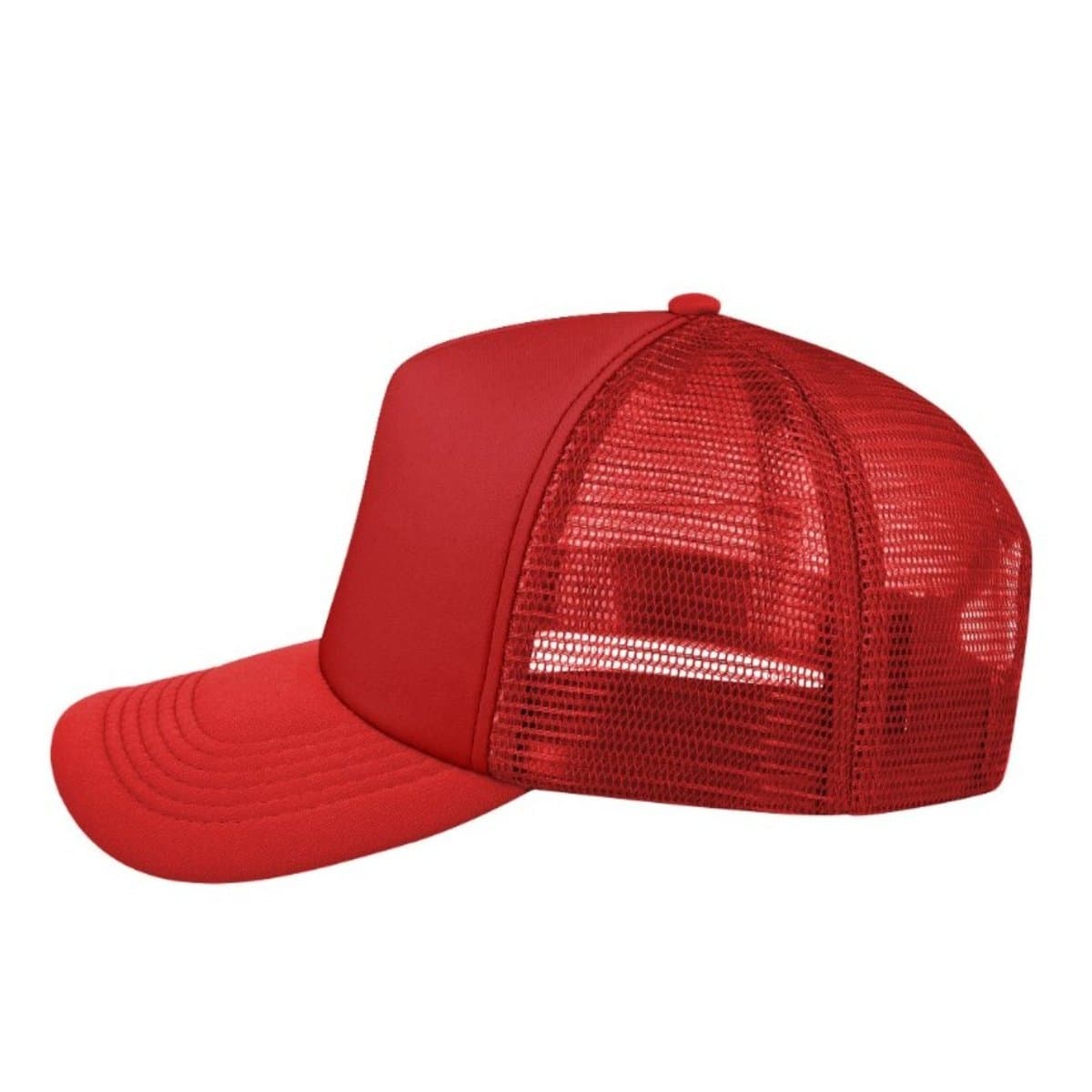 Curved Peak Foam Trucker Cap - White/Grey 53