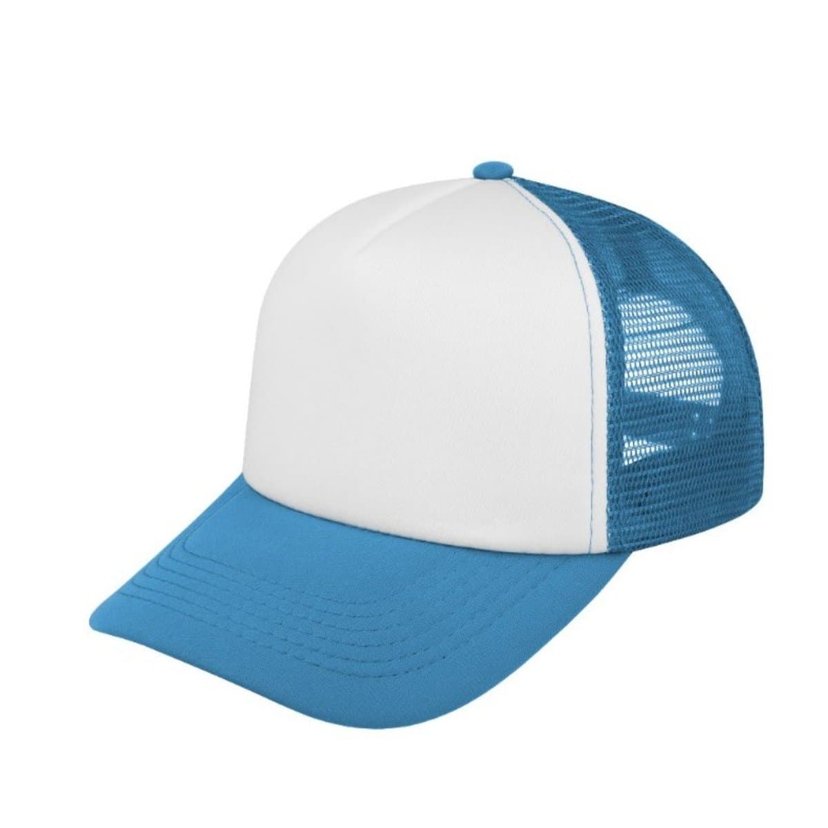 Curved Peak Foam Trucker Cap - White/Grey 85